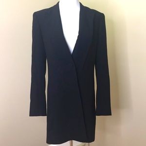 Black Carlisle Blazer, size 8, long, single-button